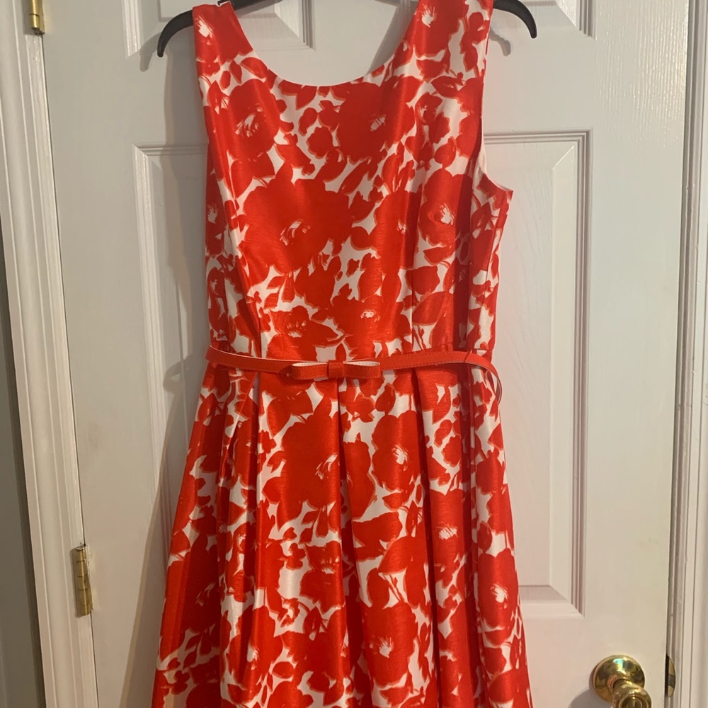 Danny & Nicole red floral dress